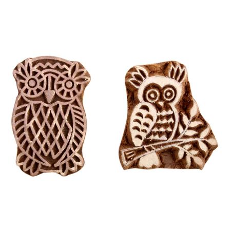 Set of 2 Piece New Mix Wooden Printing Block